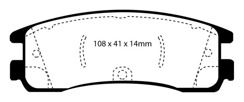 EBC DP31122C Redstuff Ceramic Rear Brake Pads, Buick Allure (Canada) 5.3 2008-2009