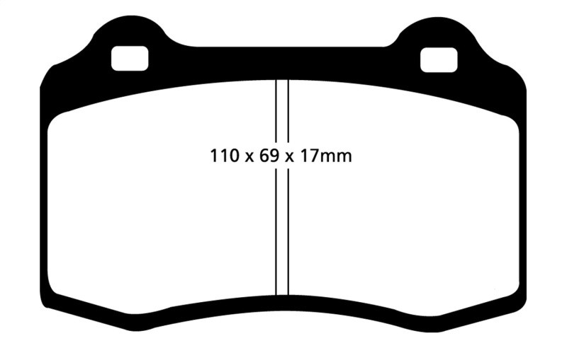 EBC DP41031R Yellowstuff Front Brake Pads, Dodge Viper 8.0 1992-2000