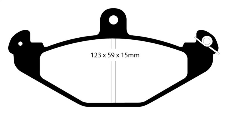 EBC DP4885R Yellowstuff Rear Brake Pads, Dodge Viper 8.0 1992-2000