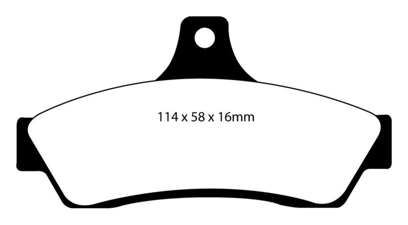 EBC DP41711R Yellowstuff Rear Brake Pads, Pontiac GTO 5.7 (Solid Rear Rotors) 2003-2004