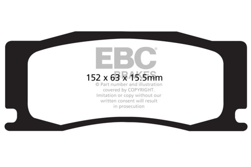 EBC DP42111R Yellowstuff Front Brake Pads, Jaguar XKR 4.2 Supercharged (Portfolio) 2008-2009