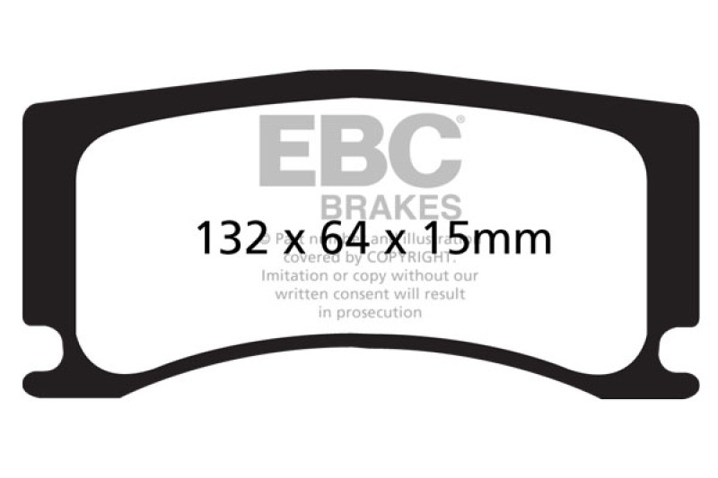 EBC DP42112R Yellowstuff Rear Brake Pads, Jaguar XKR 4.2 Supercharged (Portfolio) 2008-2009
