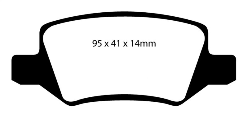 EBC DP21438 Greenstuff 2000 Rear Brake Pads, Mercedes-Benz B200 2.0 2008-2009