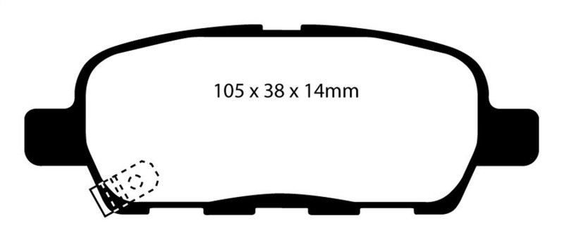 EBC DP61666 Greenstuff 6000 Elite Rear Brake Pads, Infiniti FX35 3.5 2003-2005