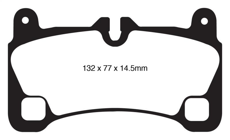 EBC DP31836C Redstuff Ceramic Rear Brake Pads, Volkswagen Touareg 3.6 (2 holes at bottom of backplate) 2008-2009