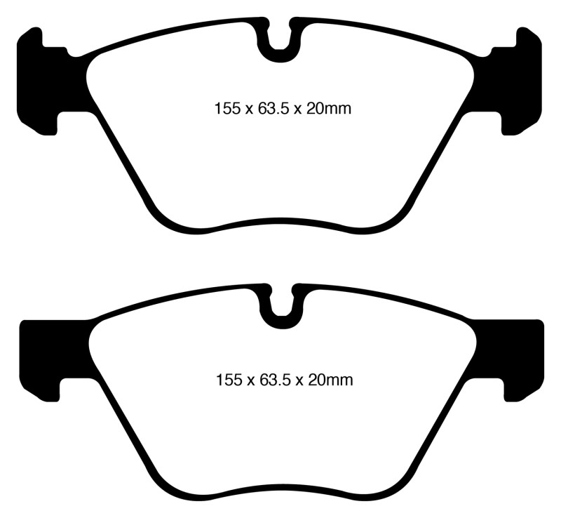 EBC DP21600 Greenstuff 2000 Front Brake Pads, BMW 128 3.0 2008-2010