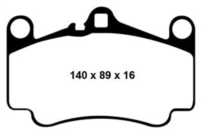 EBC DP41515R Yellowstuff Front Brake Pads, Porsche 911 (996) (Cast Iron Rotor only) 3.6 Carrera 4S 2003-2005