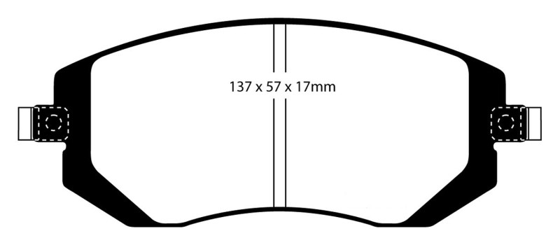 EBC DP51661NDX Bluestuff Front Brake Pads, Subaru Impreza 2.0 Turbo WRX 2003-2005