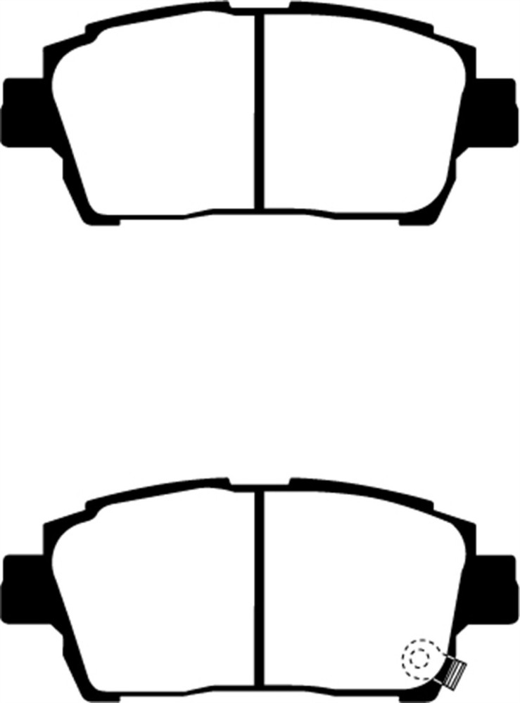 EBC DP21459 Greenstuff 2000 Front Brake Pads, Scion XA 1.5 2003-2007