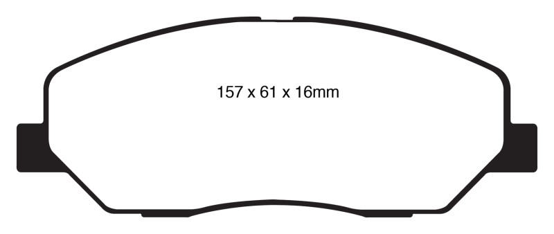 EBC DP31821C Redstuff Ceramic Front Brake Pads, Hyundai Genesis 3.8 2008-2010