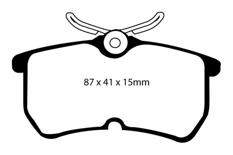 EBC DP41218R Yellowstuff Rear Brake Pads, Ford Fiesta 1.6 Turbo ST 2013+