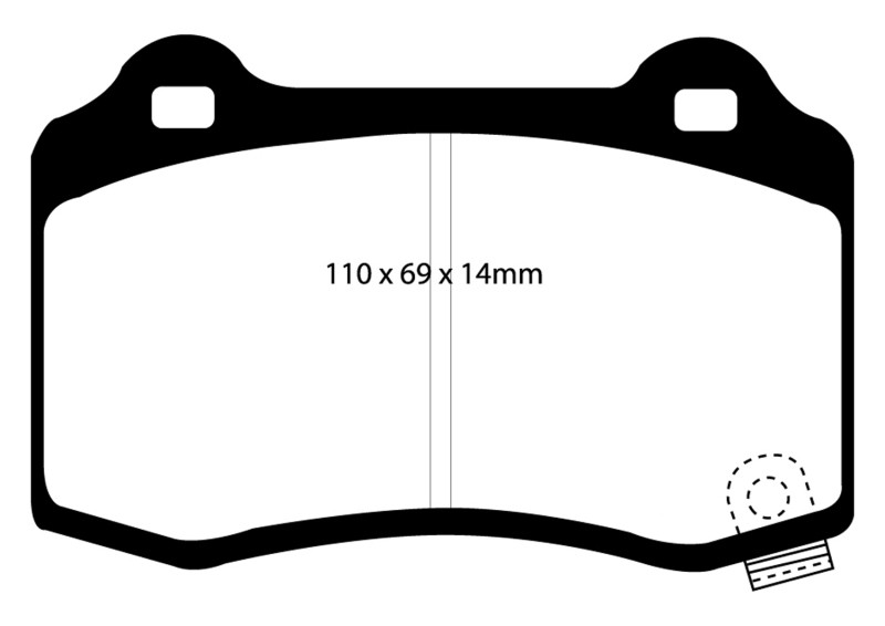 EBC DP51788NDX Bluestuff Rear Brake Pads, Cadillac CTS-V 5.7 2004-2005