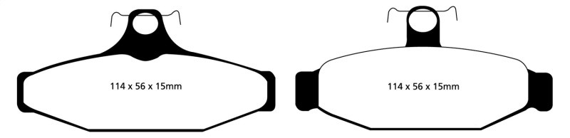 EBC DP41165R Yellowstuff Rear Brake Pads, Aston Martin Virage 5.3 (AP Caliper) 1993-2000