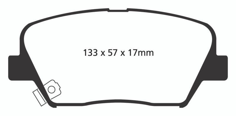 EBC DP61863 Greenstuff 6000 Elite Front Brake Pads, Hyundai Santa Fe 2.0 Turbo 2013+