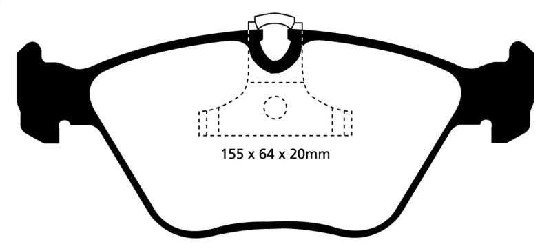 EBC DP41552R Yellowstuff Front Brake Pads, BMW X3 2.5 (E83) 2004-2006