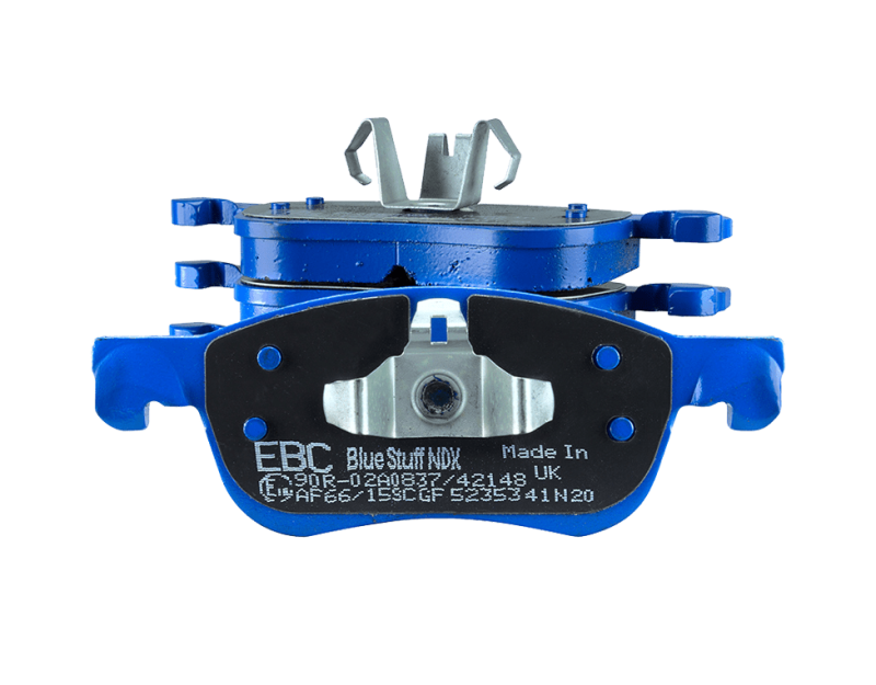 EBC 04-05 Mitsubishi Lancer Evo 8 2.0T (FQ400 w/Alcon Caliper) Bluestuff Front Brake Pads
