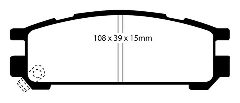 EBC DP3821C Redstuff Ceramic Rear Brake Pads, Subaru Impreza 1.8 1993-1996