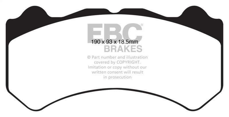 EBC DP51983NDX Bluestuff Front Brake Pads, Nissan GT-R (R35) 3.8 Twin Turbo (Cast Iron Rotors) 2008-2011