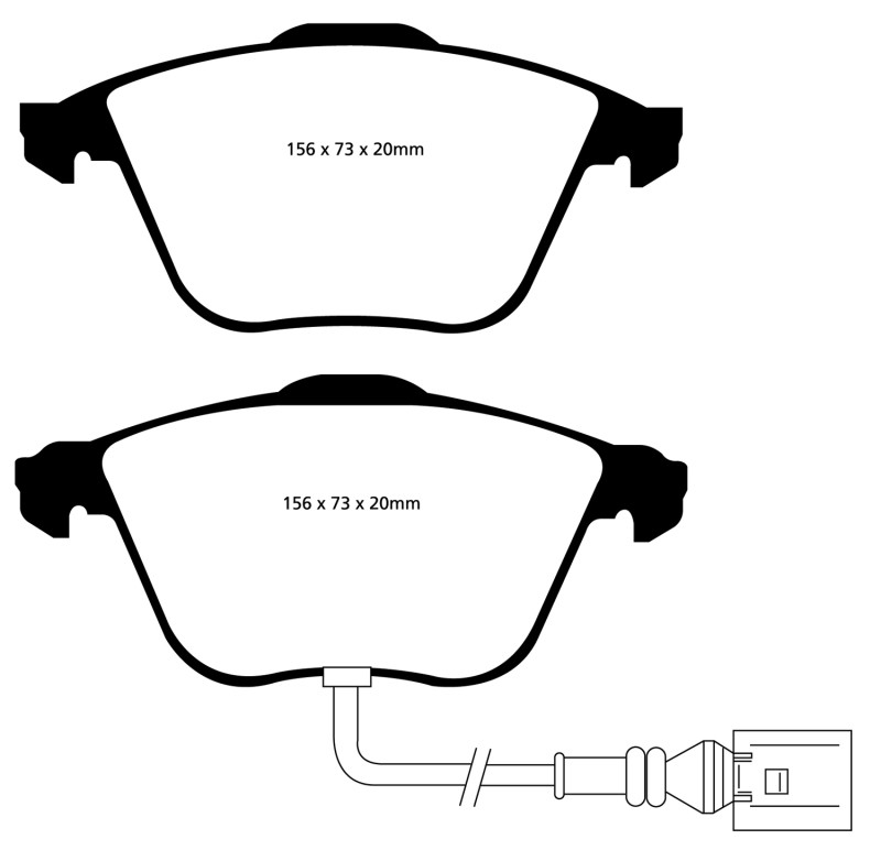 EBC DP21594 Greenstuff 2000 Front Brake Pads, Volkswagen CC 3.6 2008-2011