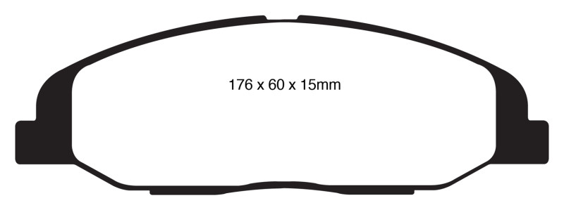 EBC DP21827 Greenstuff 2000 Front Brake Pads, Cadillac CTS 3.0 2008-2013