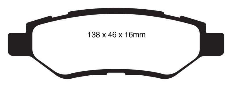 EBC DP21829 Greenstuff 2000 Rear Brake Pads, Cadillac CTS 3.0 2008-2013
