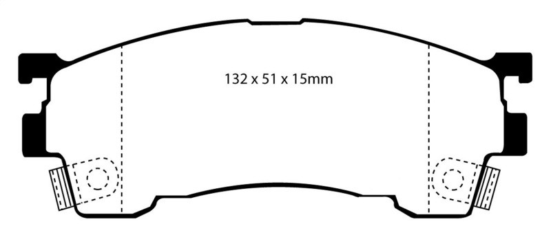 EBC DP4971R Yellowstuff Front Brake Pads, Ford Probe 2.0 16v 1993-1997