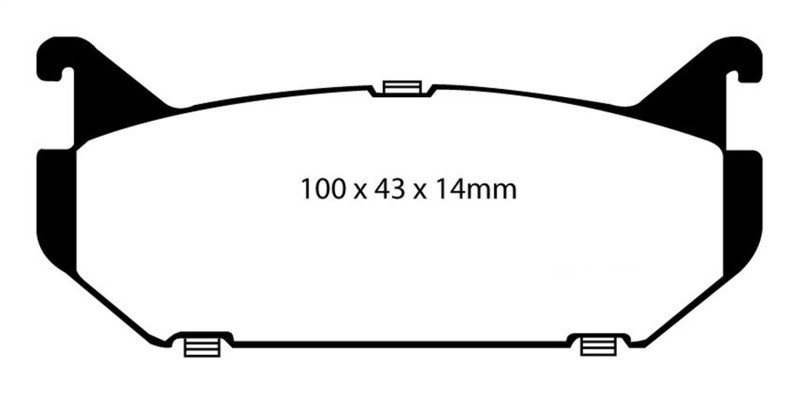 EBC DP4972R Yellowstuff Rear Brake Pads, Ford Probe 2.0 16v 1993-1997