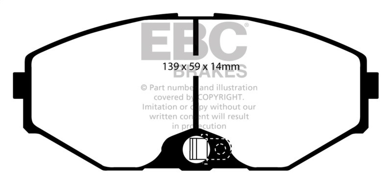 EBC DP41471R Yellowstuff Front Brake Pads, Infiniti J30 3.0 1993-1997