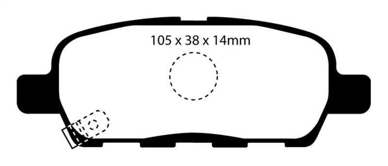 EBC DP41955R Yellowstuff Rear Brake Pads, Infiniti EX35 3.5 2008-2013