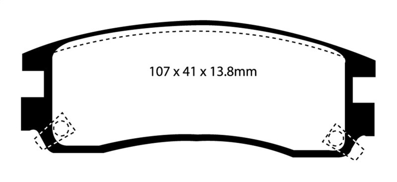 EBC DP31609C Redstuff Ceramic Rear Brake Pads, Buick Regal 3.1 1994-1995