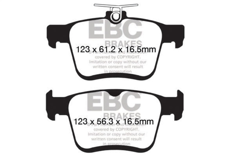 EBC DP42153R Yellowstuff Rear Brake Pads, Audi A3 1.8 Turbo (w/Electronic Parking Brake) 2014+