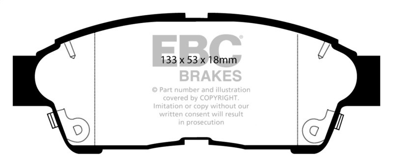 EBC DP4964R Yellowstuff Front Brake Pads, Toyota Celica 1.8 1994-1999