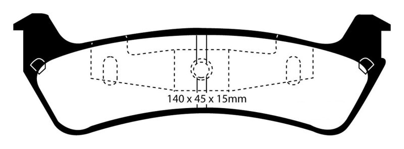 EBC DP41201R Yellowstuff Rear Brake Pads, Ford Explorer 4.0 2WD 1995-2001