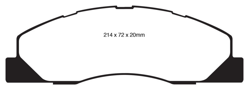 EBC DP61847 Greenstuff 6000 Elite Front Brake Pads, Dodge Ram 2500 Pick-up 5.7 2WD/4WD 2009-2011