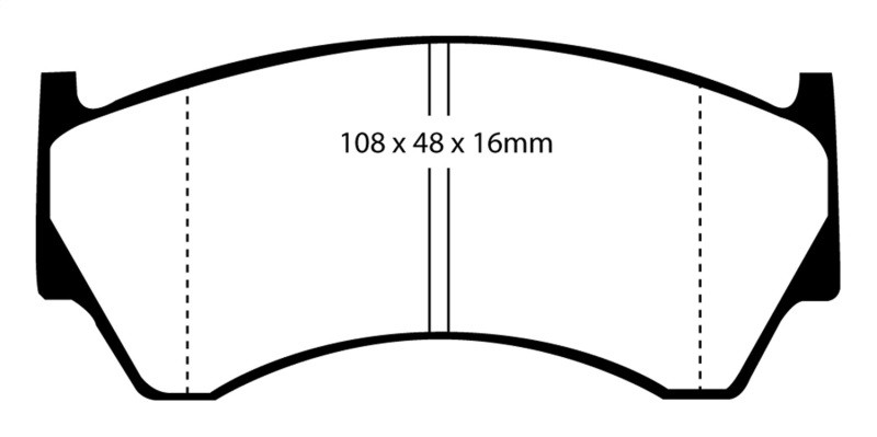 EBC DP41044R Yellowstuff Front Brake Pads, Nissan Sentra 1.6 1995-1997