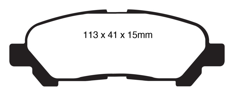EBC DP61838 Greenstuff 6000 Elite Rear Brake Pads, Toyota Highlander 2.7 2WD/4WD 2009-2013