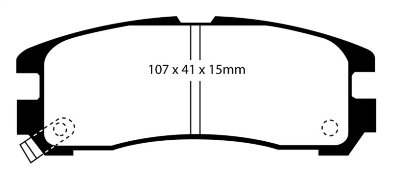 EBC DP4738R Yellowstuff Rear Brake Pads, Chrysler Sebring Coupe 2.0 1995-1999