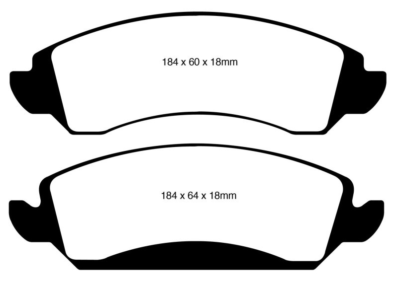 EBC DP61830 Greenstuff 6000 Elite Front Brake Pads, Cadillac Escalade 6.0 Hybrid 2009-2014