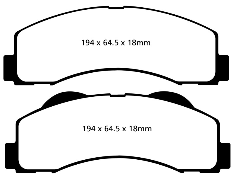 EBC DP61855 Greenstuff 6000 Elite Front Brake Pads, Ford Expedition 3.5 Twin Turbo 2WD 2015+