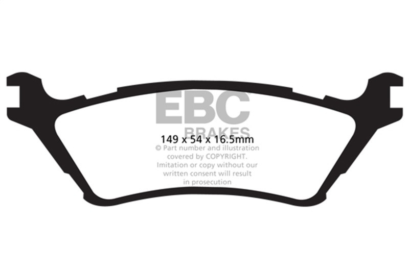 EBC DP61891 Greenstuff 6000 Elite Rear Brake Pads, Ford F150 2.7 Twin Turbo (2WD) 2015+