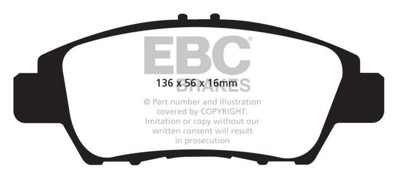 EBC DP32041C Redstuff Ceramic Front Brake Pads, Honda CR-Z 1.5LL Hybrid 2010-2015