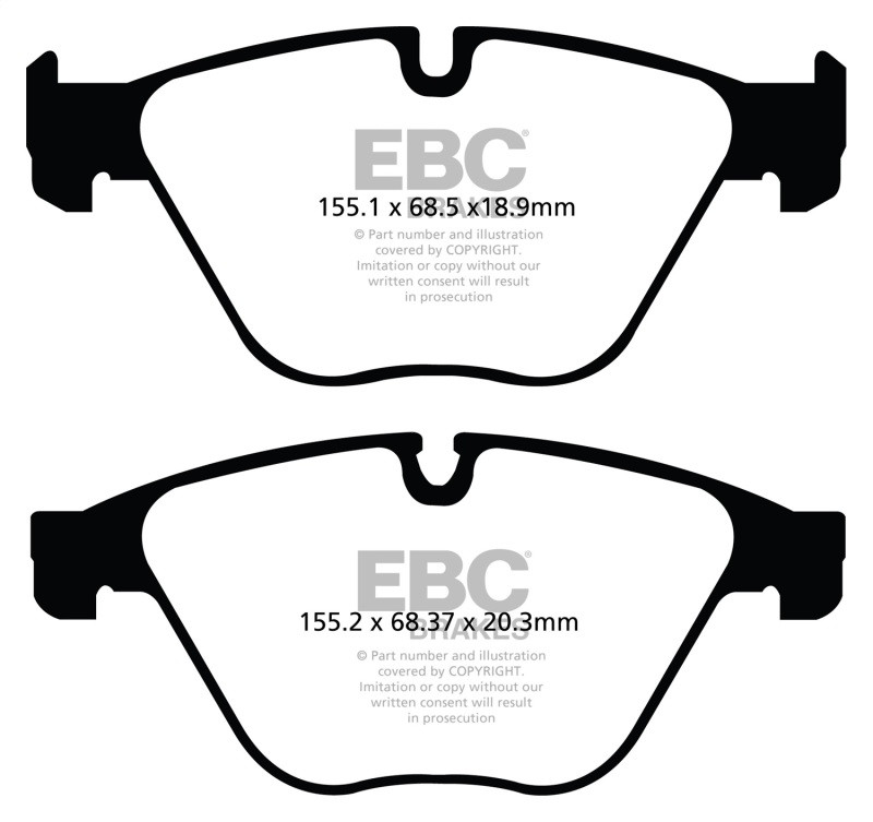 EBC DP42103R Yellowstuff Front Brake Pads, BMW 535i 3.0 Turbo (F10) 2010+