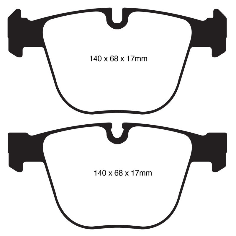 EBC DP22020 Greenstuff 2000 Rear Brake Pads, BMW 535i 3.0 Twin Turbo GT (F07) 2010+