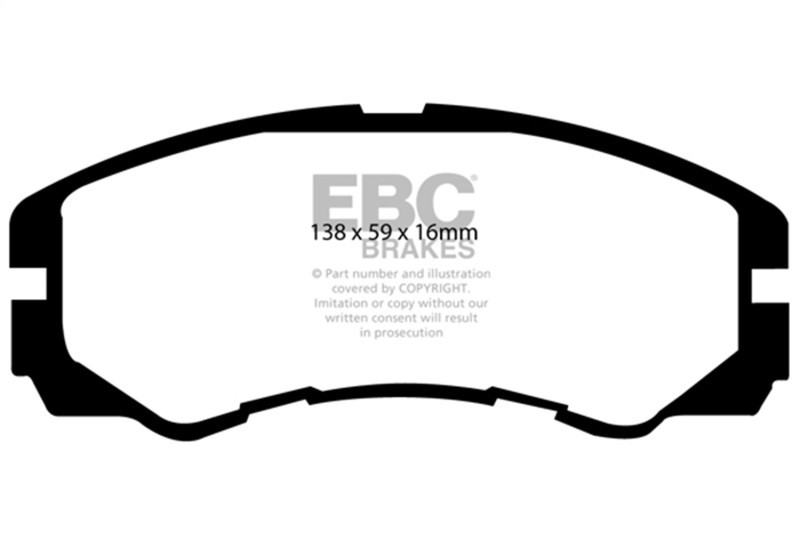 EBC DP4973R Yellowstuff Front Brake Pads, Acura SLX 3.2 1996-1998