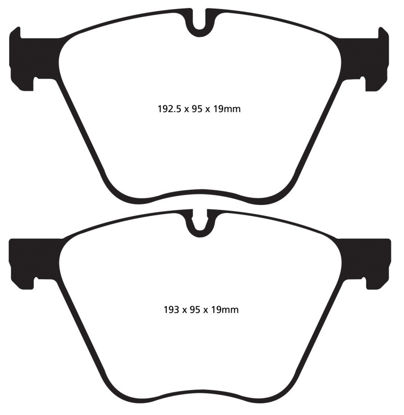 EBC DP22007 Greenstuff 2000 Front Brake Pads, BMW 760 6.0 Twin Turbo (F01) 2010+