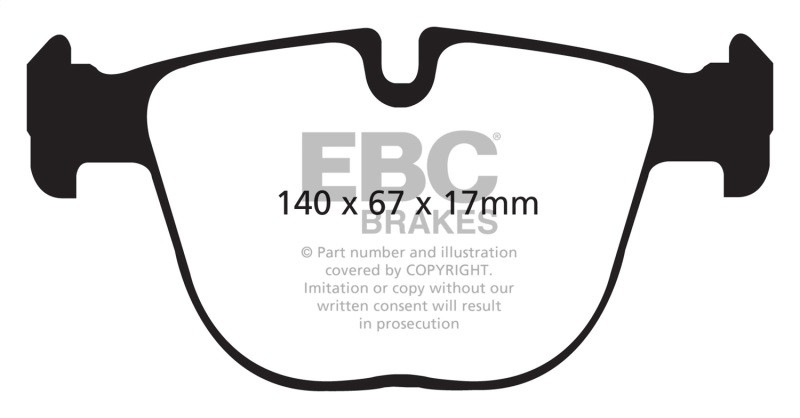 EBC DP32008C Redstuff Ceramic Rear Brake Pads, BMW X5M 4.4 Twin Turbo 2010+