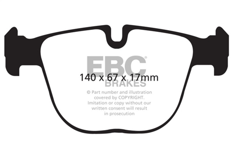 EBC DP42008R Yellowstuff Rear Brake Pads, BMW X5M 4.4 Twin Turbo 2010+