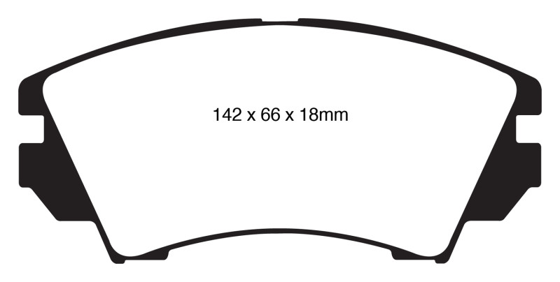 EBC DP32014C Redstuff Ceramic Front Brake Pads, Buick Allure (Canada) 3.0 2010+