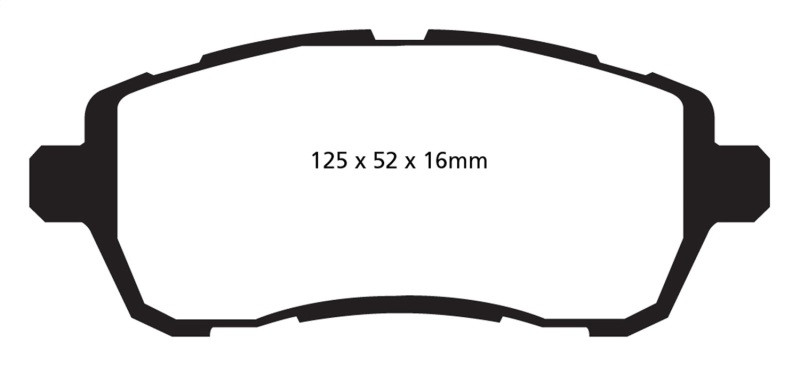 EBC DP42002R Yellowstuff Front Brake Pads, Ford Fiesta 1.6L (Excl ST) 2010+