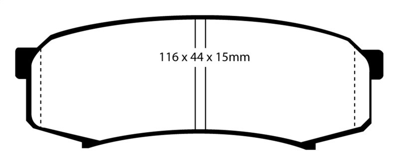 EBC DP4993R Yellowstuff Rear Brake Pads, Lexus GX460 4.6 2010+